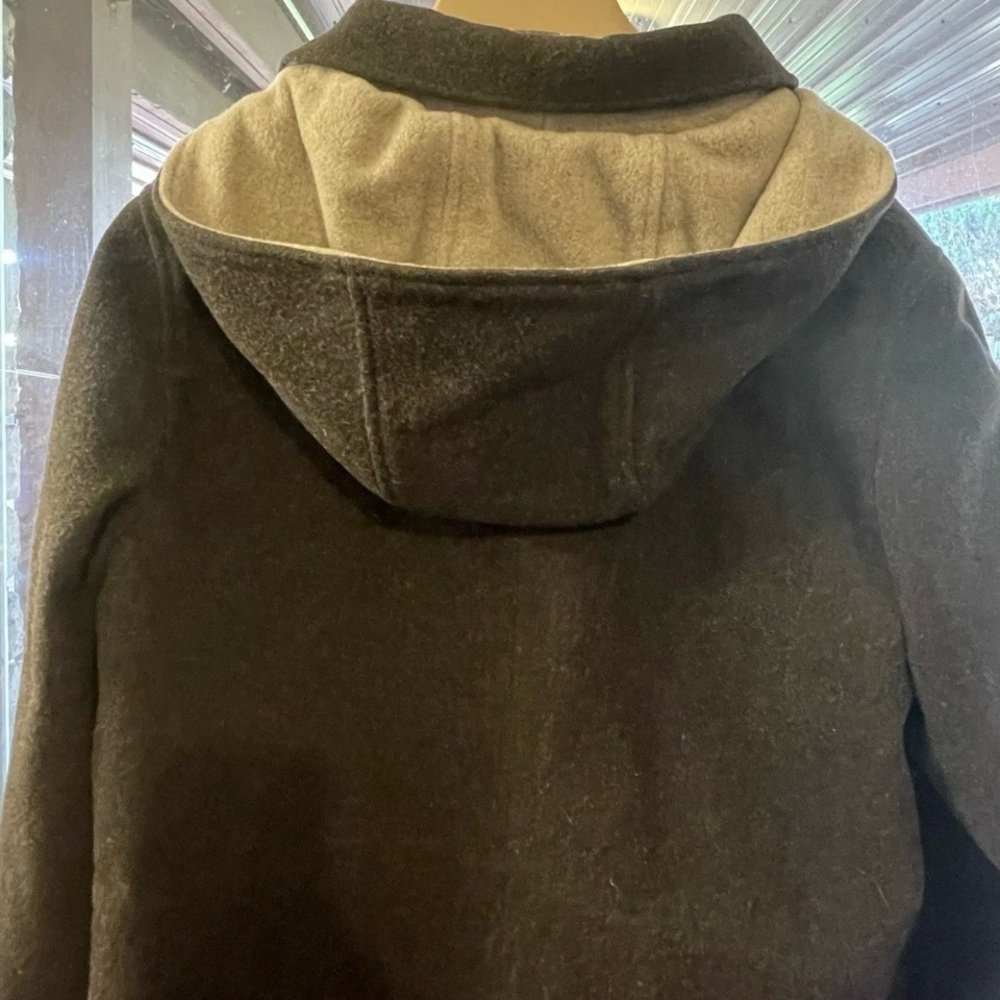 London Fog Women’s Hooded Wool Coat- M-Brown & Tan-Lined - Picture 11 of 15